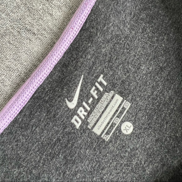 Nike Dri-Fit Grey & Purple Women’s Leggings Size XL - Picture 4 of 10